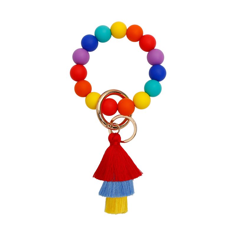Party PATY Night Light Keychain DIY Wood Water Drop Silicone Beads Wrist Bracelet Keyring_voghion.com