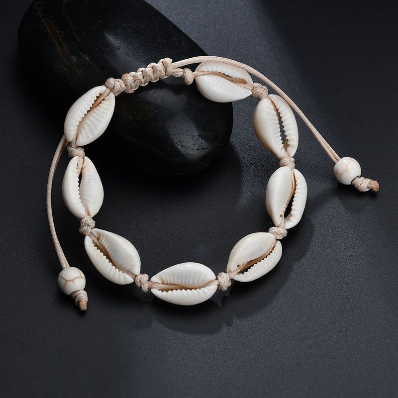 Heißer Verkauf Fuß Schmuck Mode Böhmischen Strand Urlaub Stil Handgewebte Shell Einstellbare Fußkettchen_voghion.com