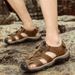 Leopard 2025 Baotou Beach Large Casual Shoes Fashion Lightweight Non-slip Sandals_voghion.com