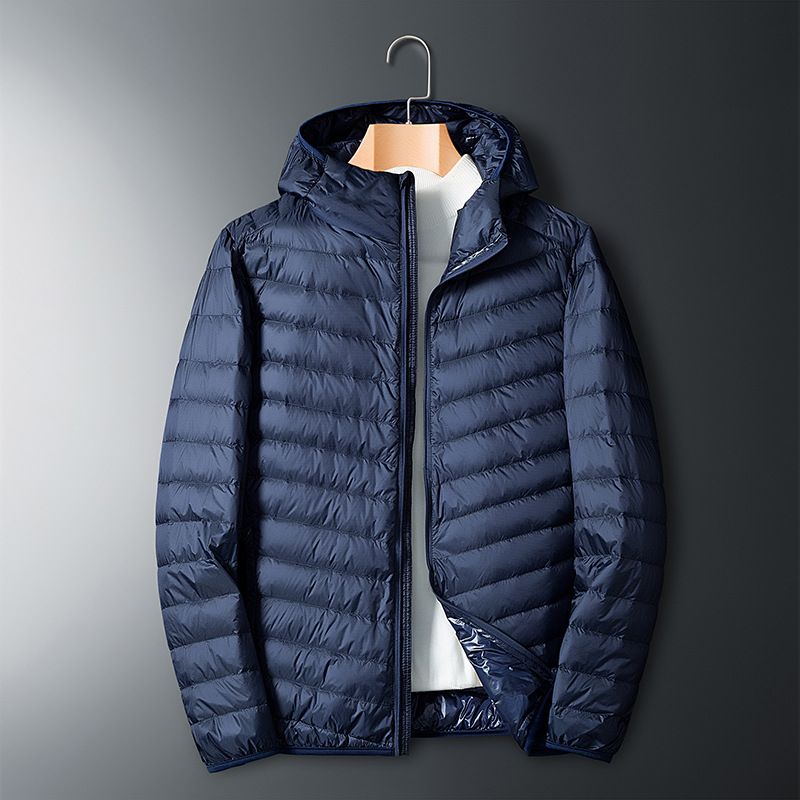 Daunenjacke für Herbst und Winter, weiße Entendaunen, leicht, tragbar, Übergröße, warm, lässig, Stehkragenjacke für Herren und Damen_voghion.com
