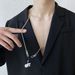 Anti Drop Chain Anti Lost Trendy High End Trendy Unisex Triangle Label Bluetooth Headset Necklace_voghion.com