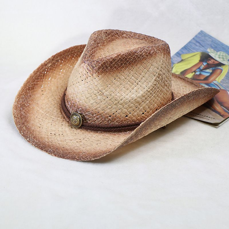 Laffia hat Straw hat cowboy hat men's hat women's hat_voghion.com