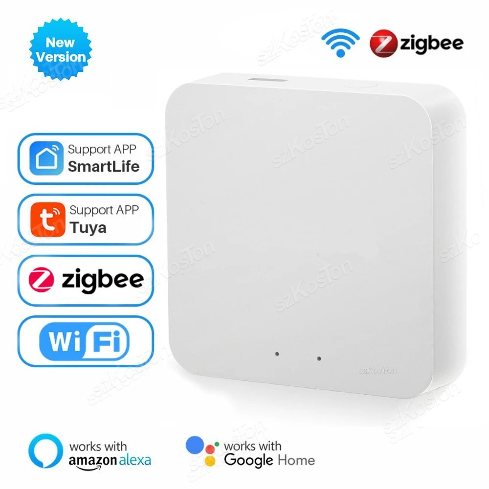 Tuya Zigbee Z.0 Gateway Hub Home Wireless Bridge Smart Life APP Remote Control Automation Device Works With Alexa Google_voghion.com