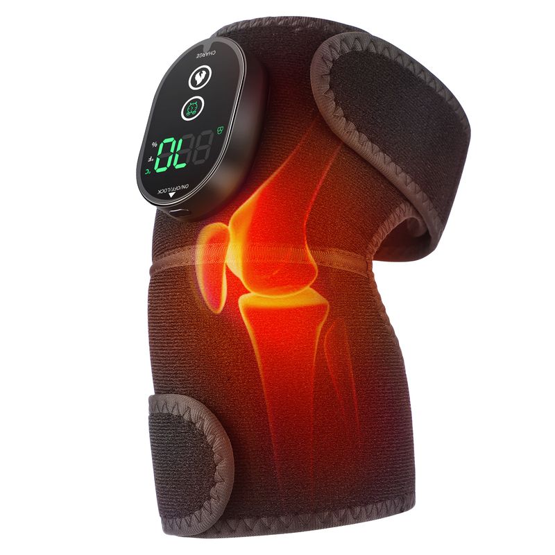 Heating diving material pads for men women with old and cold legs, warm leg joint heating knee pads, massage device_voghion.com