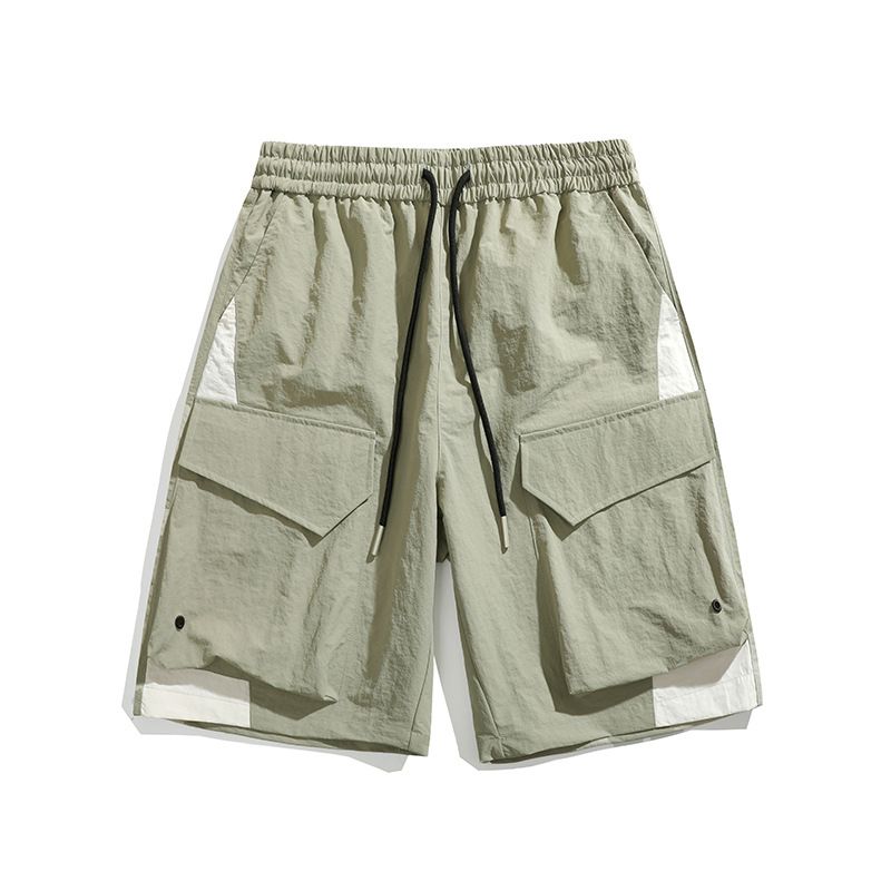 Herrenbekleidung Sommer Funktionsarbeitsshorts Multi Pocket Weites Bein Berg Lose Lässige Fünf-Punkt-Hose_voghion.com