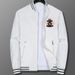 White embroidered for men, versatile fashion, handsome plus size jacket, spring and autumn thin casual men's jacket_voghion.com