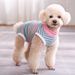 Suņu apģērbs, plāna vēdera aizsargveste, svītrains krekls pret saaukstēšanos, muguras poga, sieviešu suņu sterilizācijai un atšķiršanai no mātes._voghion.com