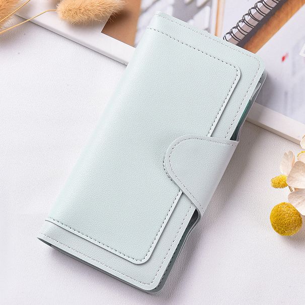 Portefeuille fin ENMEX pour femme avec plusieurs emplacements pour cartes et poche à monnaie – Organiseur de sac léger en PU pour vos essentiels du quotidien (noir, beige, rouge, bleu, violet)_voghion.com