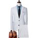 Completo da uomo 2025, nuovo stile coreano, vestibilità slim, tinta unita, professionale, formale, casual, due pezzi_voghion.com