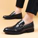 New Mens Casual Classic Designer Emed Leather Brand Comfortable Business Dress Shoes For Men Loafers_voghion.com