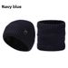 Autumn Winter Warm Versatile Men's Fleece-Lined Thickened Ear Protection Knitted Hat Scarf Gloves Two-Piece Set_voghion.com