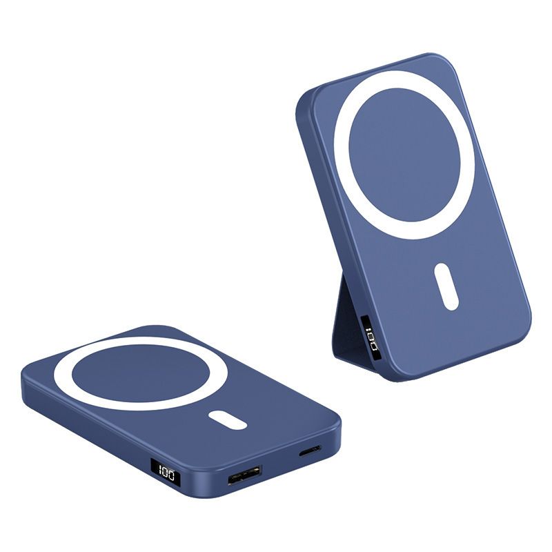 Magnetic Wireless Power Bank 10000mAh With Foldable Stand, 22.5W Fast Charging, Compatible With MagSafe, Portable Charger_voghion.com