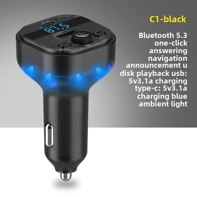 Araba Bluetooth Çalar, Şarjlı MP3 Çalar, FM Verici, Araba Şarj Cihazı_voghion.com