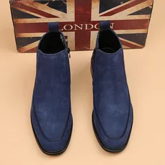 Chelsea Boots High Top Leather Shoes Pointed Martin Boots Low Top Leather Boots Business Dress Men's Boots