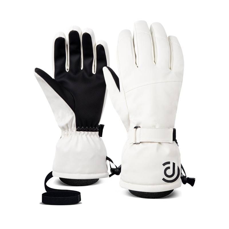 Ny hot-selg ski til mænd og kvinder vinter hvid varm cycg sports touch screen fem-finger udendørs handsker bomuld_voghion.com