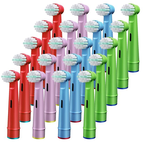 20 Pcs Brush Heads Compatible With Oral B Electric Toothbrush, Professional Electric Toothbrushes Replacement Head Refill For Pro And D 1000 7500 1500_voghion.com