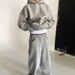Unisex Hooded Zip-up Sweatshirt & Jogger Set - Breathable Polyester Blend Casual Streetwear With 3d Print Design - S/M/L/Xl Sizes In White Black Gray_voghion.com