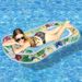 Eco-Friendly Inflatable Flamingo Float - Single Floating Bed With Glitter Accents & Detachable Pillow (Summer Pool Lounger Lightweight PVC)_voghion.com