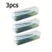 3pcs Rectangular Food Storage Containers - Reusable, Stackable, Hand Washable | Safe For Fridge & Freezer, Ideal For Herbs, Noodles, Eggs_voghion.com