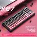 Lingbao K87pro Customized Mechanical Keyboard Wireless Bluetooth Three-mode Side Engraving Full-key Hot-swappable E-sports Game Batch_voghion.com