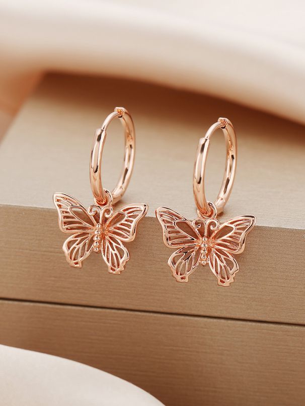 Orecchini Nuovi orecchini retrò a farfalla per donne Design alla moda con ciondolo di nicchia Orecchini di celebrità di Internet_voghion.com