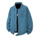 Vintage Tie-Dye Flight Jacket For Men, Double Zipper PU Leather Bomber Jacket With Stand Collar, Washed Distressed Style_voghion.com