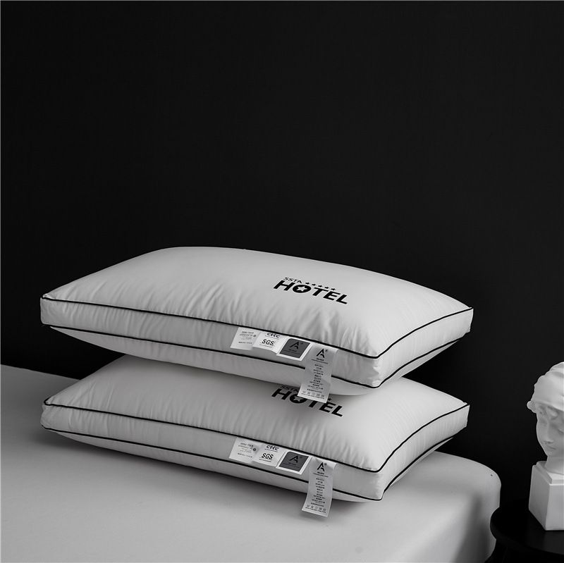 Cuscino in cotone per hotel a 5 stelle per il supporto del collo - Altezza regolabile su 3 livelli, design ortopedico_voghion.com