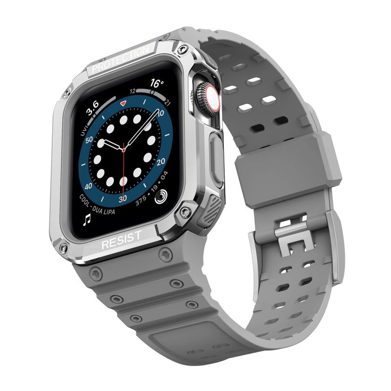 Sobib Apple'i kella ühe korpuse rihmaga iwatch98765432 värvi kokkupõrke silikoonrihma hulgimüük TPU+arvuti korpus_voghion.com