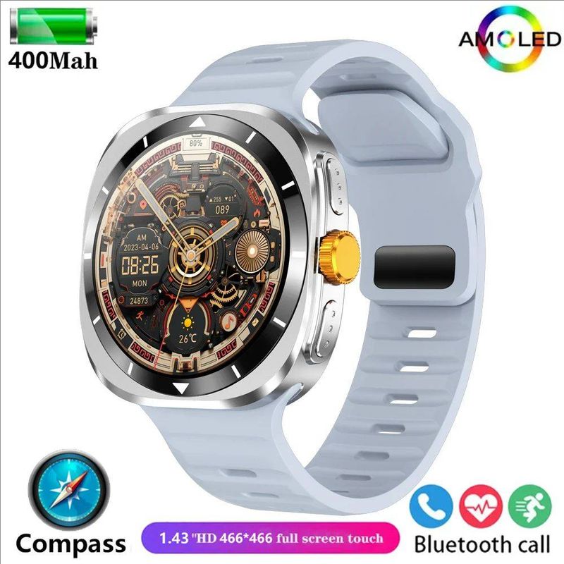 New Watch 7 Ultra Smart Watch IP67 Waterproof Bluetooth Call Compass Smartwatch for Men Women 1.53" AMOLED Screen Watches Gift_voghion.com