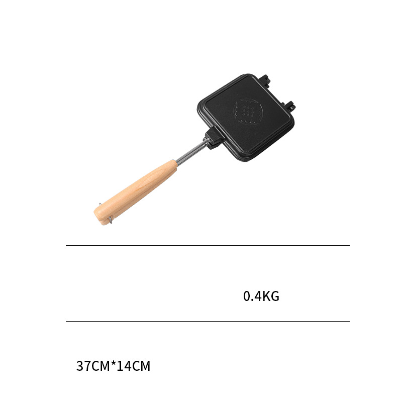 Assadeira quadrada para uso externo, frigideira antiaderente para sanduíche, café da manhã, frigideira portátil para fogo direto, três assadeiras, frigideira para sanduíche_voghion.com