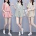 Audday Plus Size Women's Outfit 2025 Summer New Style Slimming Elegant Canotta Blazer e Shorts Set Tre Pezzi_voghion.com