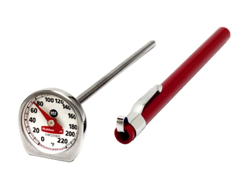 Rubbermaid Commercial Products Instant Read Thermometer Food/Meat, Pocket Size, Dishwasher Safe, Red, Suitable For_voghion.com