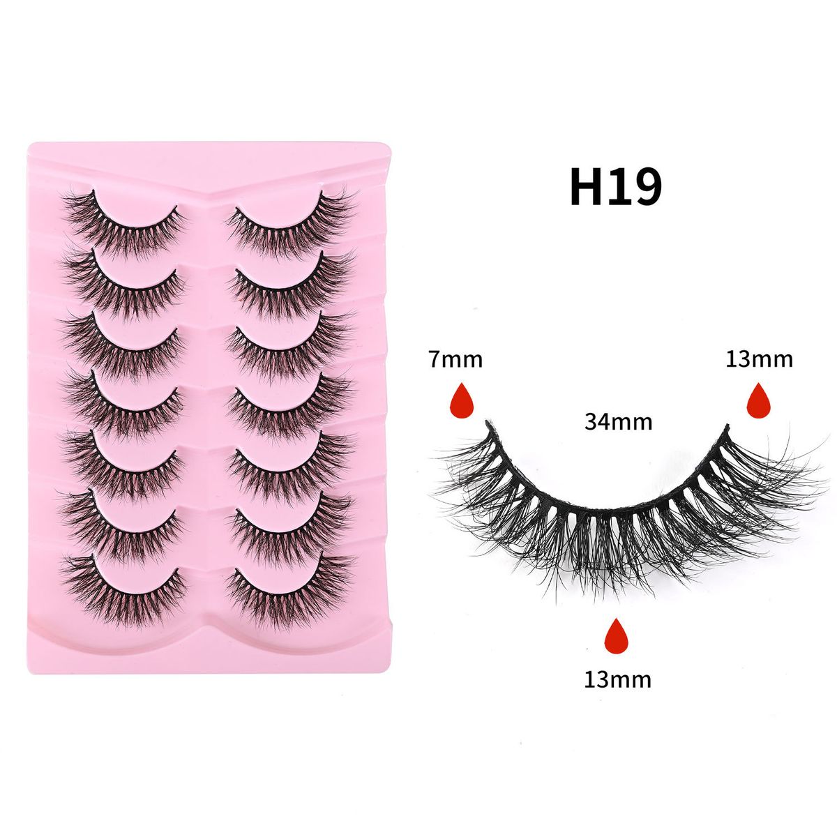 Ψεύτικες βλεφαρίδες 5D με μπερδεμένες μπούκλες Ψεύτικες βλεφαρίδες Μεγάλης χωρητικότητας Αυτοκόλλητες βλεφαρίδες πλήρους μήκους Ψεύτικες βλεφαρίδες με φυσικό σκληρό στέλεχος_voghion.com