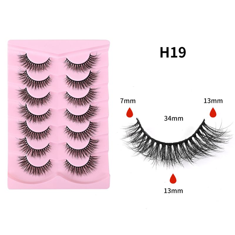 False Eyelashes 5D Messy Curling False Eyelashes Large Capacity Full-length Self-adhesive Eyelashes Natural Hard Stem False Eyelashes_voghion.com
