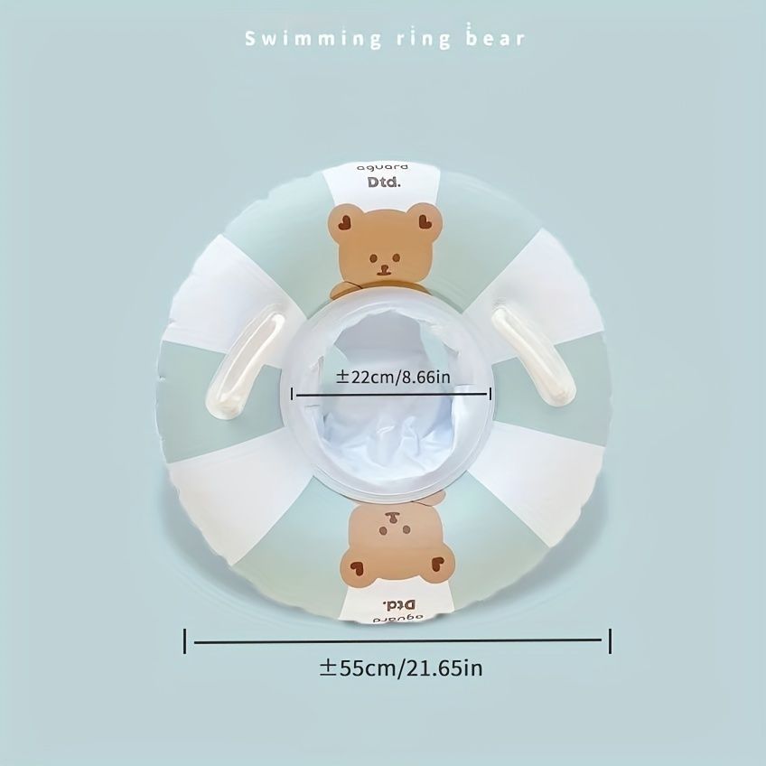 1pc Small Size Swimming Float With Cute Bear Pattern, Children's Swimming Toy (suitable For 6 Months To 3 Years Old)_voghion.com