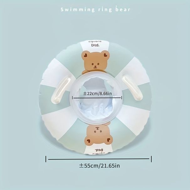 1pc Small Size Swimming Float With Cute Bear Pattern, Children's Swimming Toy (suitable For 6 Months To 3 Years Old)_voghion.com