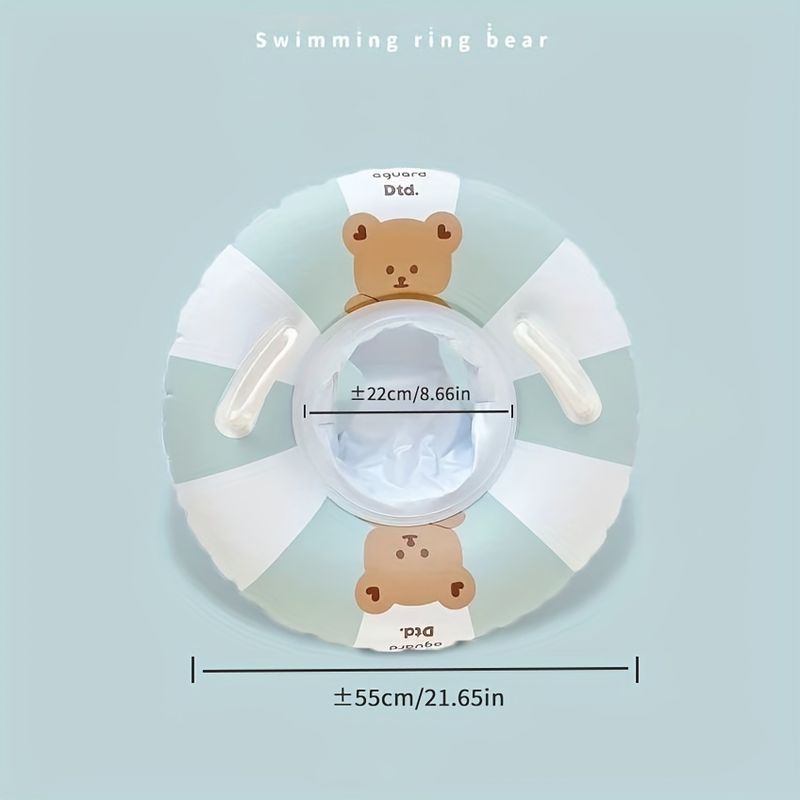 1 stk. liten badefly med søtt bjørnemønster, svømmeleke for barn (egnet for 6 måneder til 3 år)_voghion.com