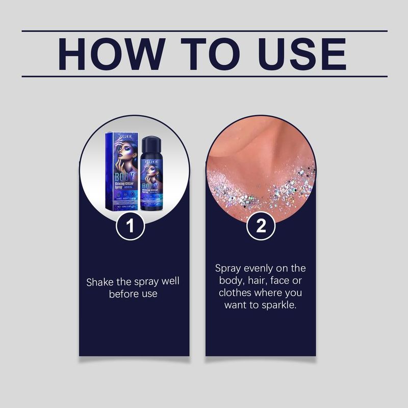 Eelhoe Highlighter Glitter Spray Glitter Spray Highlighter Spray Natural Stereoscopic Long Lasting Glitter_voghion.com