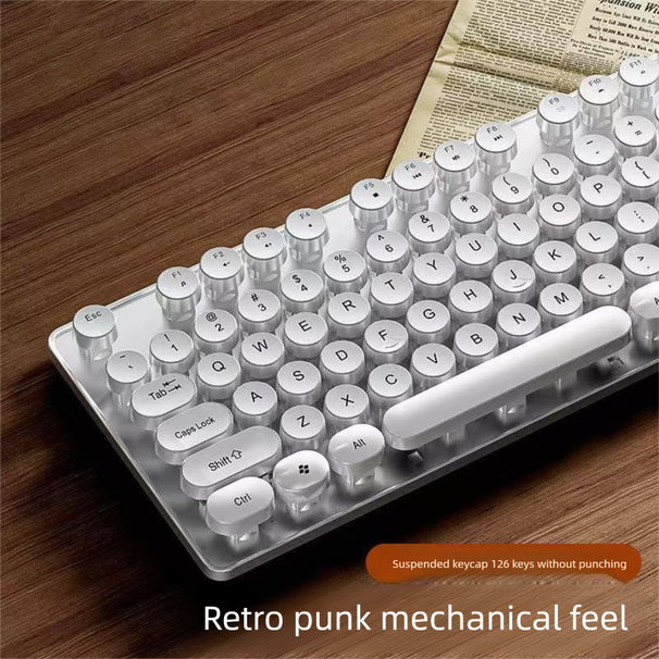 Wrangler Punk Mechanical Feel Keyboard Headset Wired E-sports Gaming Desktop Laptop_voghion.com