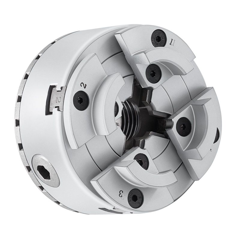VEVOR KP2-3/4 Lathe Chuck, 4-Jaw 2.75" Diameter, Metal Lathe Chuck Turning Machine Accessories, Self-centering Tool, For Lathe, Precision Machining, Grinding Machines, Milling Machines_voghion.com