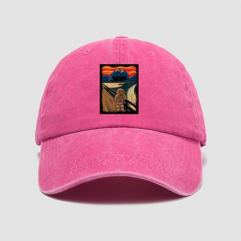 Slavný obraz Monk Shouting Parody Co Branded Cartoon Reachable Hat Baseball Duckbill Cap Pánské a dámské sluneční klobouky_voghion.com