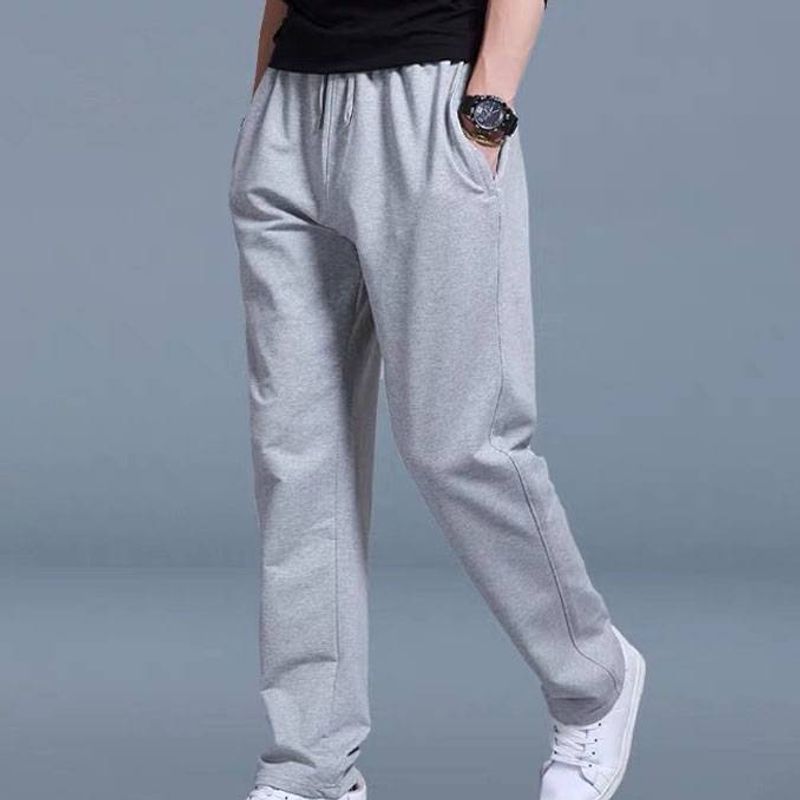 Men's Clothing Sports Pants Spring New Large Size Loose Casual Sweatpants Straight Training Trousers_voghion.com