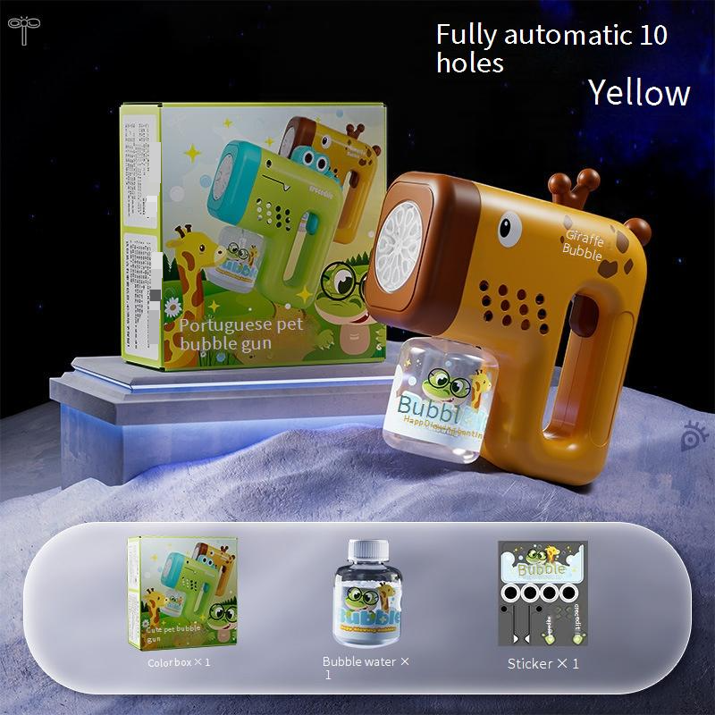 ​Automatic 10-Hole Bubble Blaster - Electric Gatling Bubble Gun For Kids (Handheld Bubble Machine Toy)_voghion.com