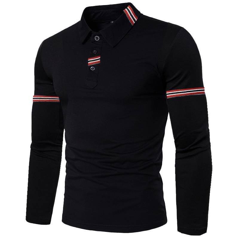 Polo de manga larga para hombre nuevo y de moda_voghion.com