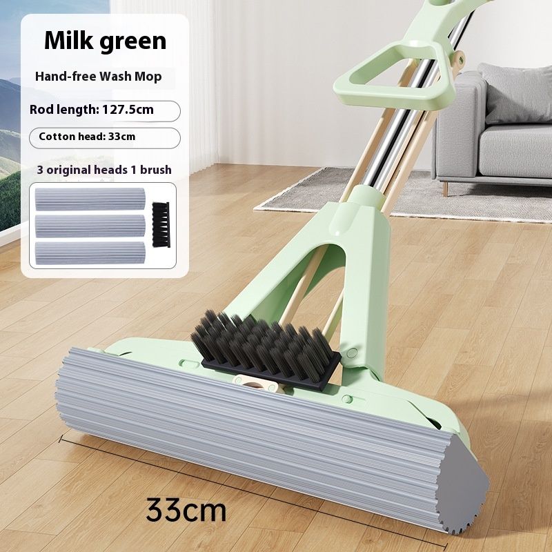 Meitianle Home Waterabsorberende Vouwspons en Rubber Katoenen Mop, Geen Handwas, Knijp Water, Reinig de Vloer Mop_voghion.com