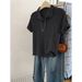 ragazza 2025 Nuova moda Polo colletto base camicia per le donne estate manica corta sciolto versatile intimo usura regolare spalla_voghion.com
