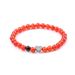 Stainless Steel Peach Heart Bracelet - Red Agate Couple Set, Matching Beaded Jewelry For Men & Women_voghion.com