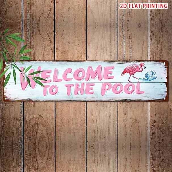 Flache 2D-Metallplakette, Straßenschild, Wanddekoration für Zimmer, Restaurants, Bars, Cafés, Garagen, Bauernhäuser, 10,16 x 40,64 cm, 2D, flach, ideal für Weihnachten_voghion.com