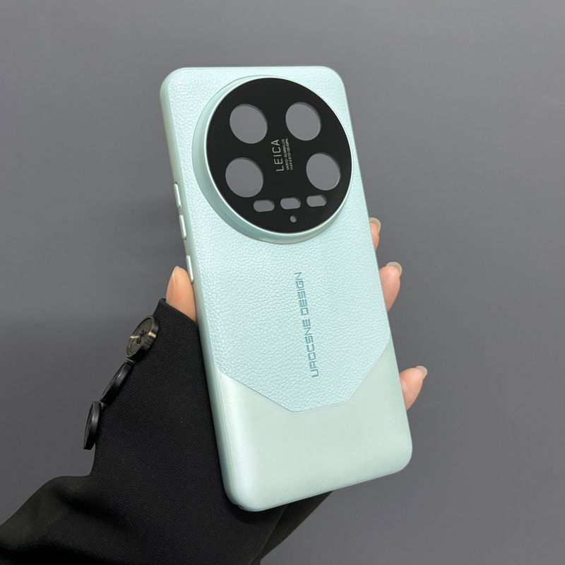 Capa de couro de luxo para Xiaomi 15 Ultra, capa protetora rígida com revestimento fosco e emendas para Xiaomi 15 Pro 14 Ultra 15 Ultra Shell_voghion.com