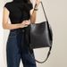 Lemon Koko Women's Bucket Bag – Large Capacity Stylish Shoulder Tote For Work & Travel, Vintage PU Handbag With Zipper Closure (Black/Taupe)_voghion.com